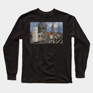 Cranes at Bristol Docks Long Sleeve T-Shirt